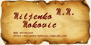 Miljenko Moković vizit kartica